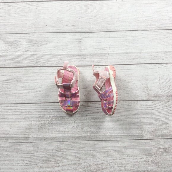Carter's Other - Carter’s Pink Iridescent Sandals Baby Toddler Girl Closed Toe Sandals Summer 5